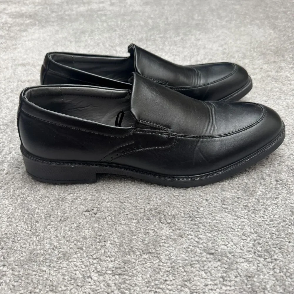 Deer Stags Refine Moc Toe Loafer Slip On Comfort Dress Shoes 10.5 Black Leather